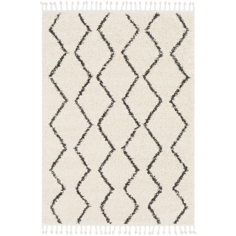 Foundstone Margaret Geometric Charcoal/Beige Area Rug & Reviews Wayfair